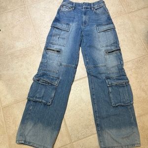 Alice and Olivia  Cay Denim Cargo Jeans